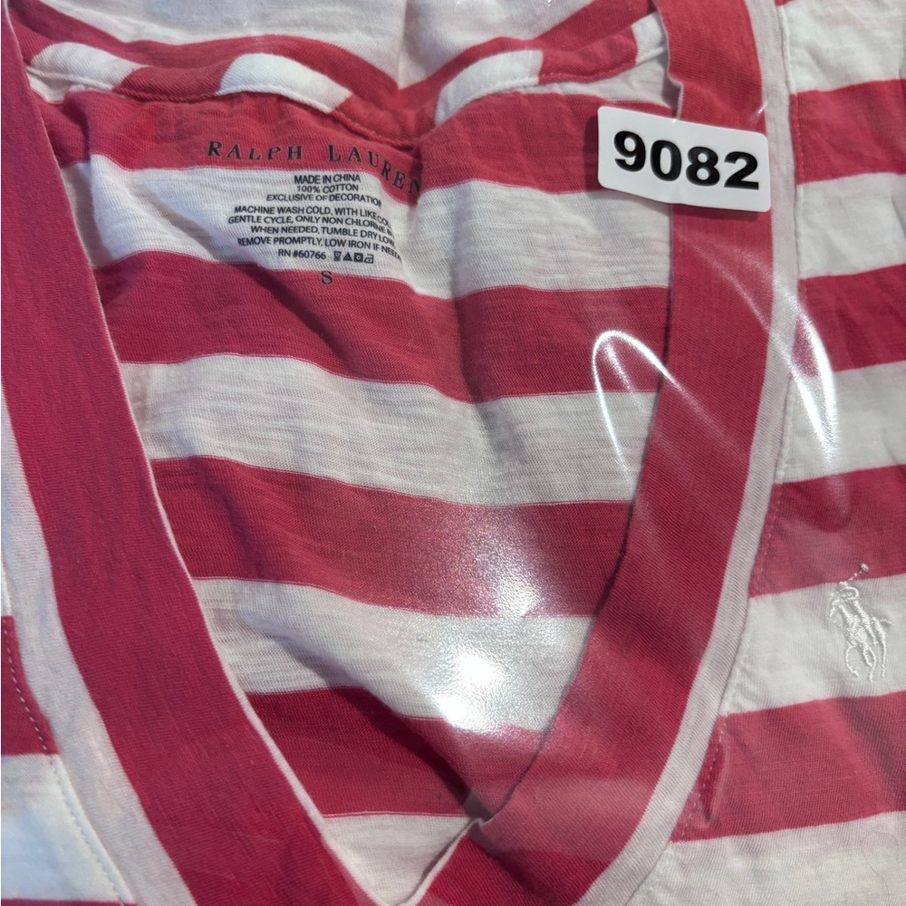 Ralph Lauren 100% Cotton Striped V-Neck Knit Dress with Belt, Perfect forSummer - Picture 4 of 4